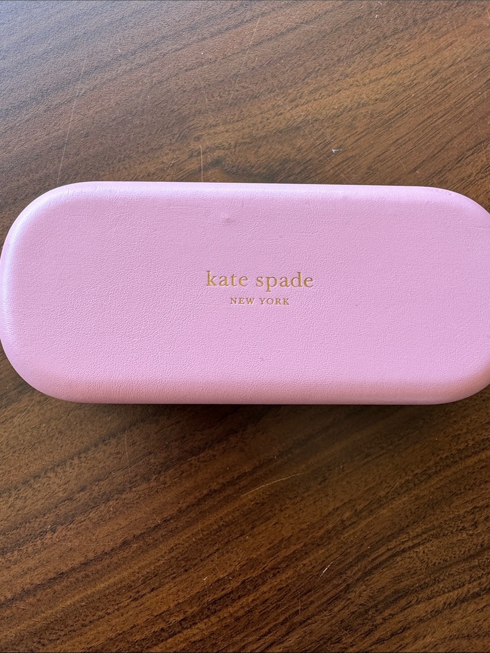 kate spade Pink Hard Eyewear Case with Gold Logo